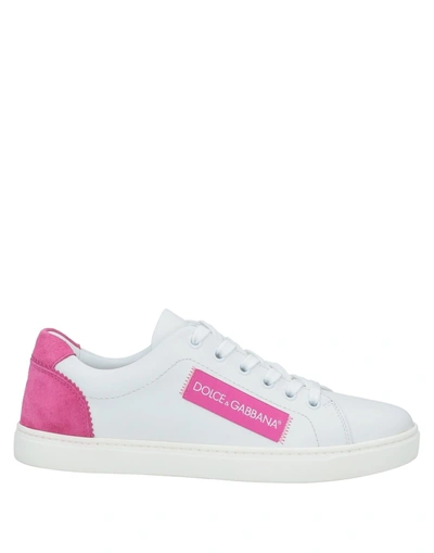 DOLCE & GABBANA DOLCE & GABBANA WOMAN SNEAKERS WHITE SIZE 5 SOFT LEATHER
