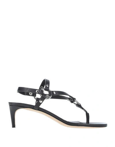 Dsquared2 Toe Strap Sandals In Black