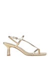 Aeyde Elise Leather Thong Sandals In Gold