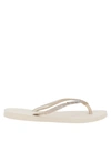 HAVAIANAS HAVAIANAS WOMAN THONG SANDAL GOLD SIZE 6 RUBBER