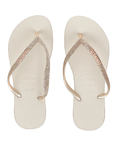 Havaianas Toe Strap Sandals In Gold