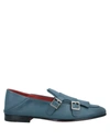 Santoni Loafers In Slate Blue