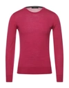 Vneck Sweaters In Garnet