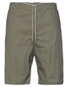 Berna Man Shorts & Bermuda Shorts Military Green Size 30 Cotton