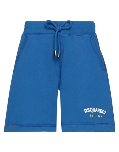 Dsquared2 Woman Shorts & Bermuda Shorts Blue Size Xs Cotton, Elastane