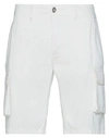 Liu •jo Man Man Shorts & Bermuda Shorts White Size 34 Cotton