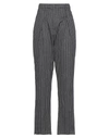 MAISON CLOCHARD MAISON CLOCHARD WOMAN PANTS STEEL GREY SIZE 29 LINEN, COTTON, POLYESTER