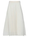 Msgm Midi Skirts In Ivory