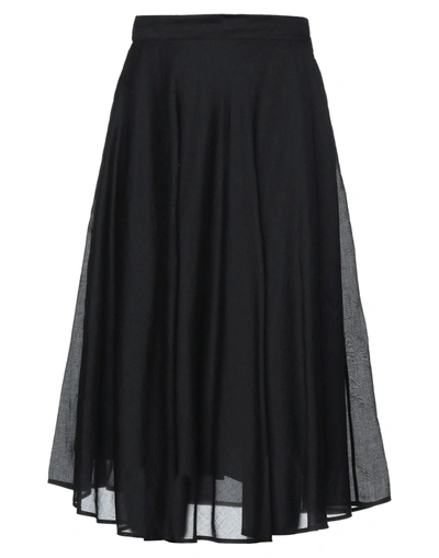 Msgm Midi Skirts In Black