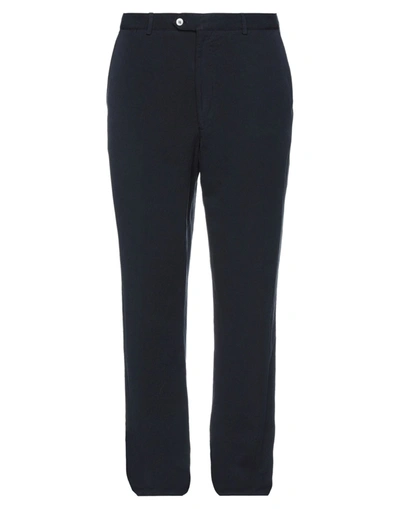 Oscar Jacobson Delon Pleated Relaxed-fit Tapered Woven Trousers In Navy
