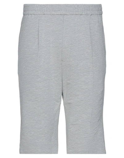 Paolo Pecora Man Shorts & Bermuda Shorts Light Grey Size 36 Cotton, Elastane