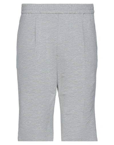 Paolo Pecora Man Shorts & Bermuda Shorts Light Grey Size 34 Cotton, Elastane