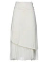 European Culture Midi Skirts In White