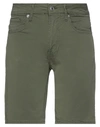 Guess Man Shorts & Bermuda Shorts Military Green Size 29 Cotton, Elastane
