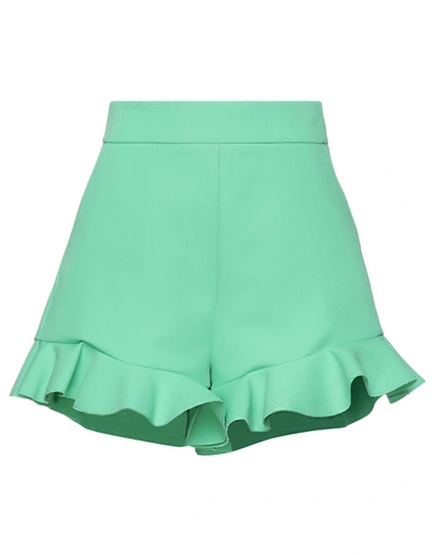 Msgm Woman Shorts & Bermuda Shorts Green Size 4 Polyester, Viscose, Elastane
