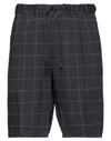 Emporio Armani Man Shorts & Bermuda Shorts Midnight Blue Size 30 Linen, Viscose, Elastane, Polyester In Blue