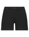 Kaos Jeans Woman Shorts & Bermuda Shorts Black Size 30 Cotton, Elastane