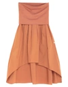 Manila Grace Midi Skirts In Orange