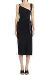 Dolce & Gabbana Women's Lace-detailed Cady Midi Cocktail Dress In N0000 Nero