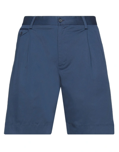 Dolce & Gabbana Man Shorts & Bermuda Shorts Midnight Blue Size 30 Cotton, Elastane