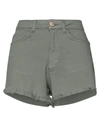 !m?erfect Woman Shorts & Bermuda Shorts Military Green Size 26 Cotton, Elastane