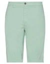 Mason's Man Shorts & Bermuda Shorts Light Green Size 38 Cotton, Elastane