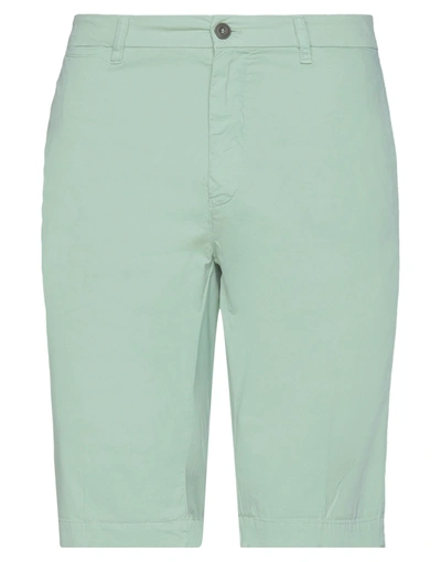 Mason's Man Shorts & Bermuda Shorts Light Green Size 38 Cotton, Elastane