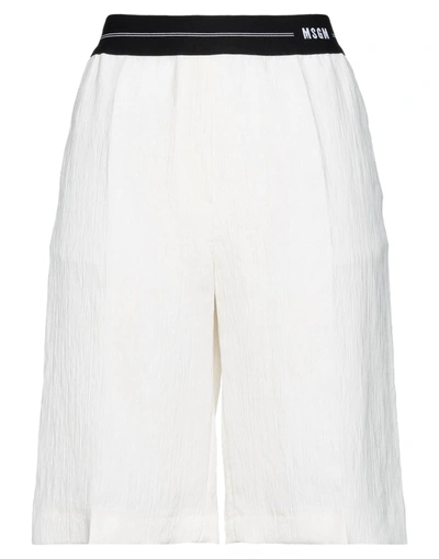 Msgm Shorts & Bermuda Shorts In Ivory