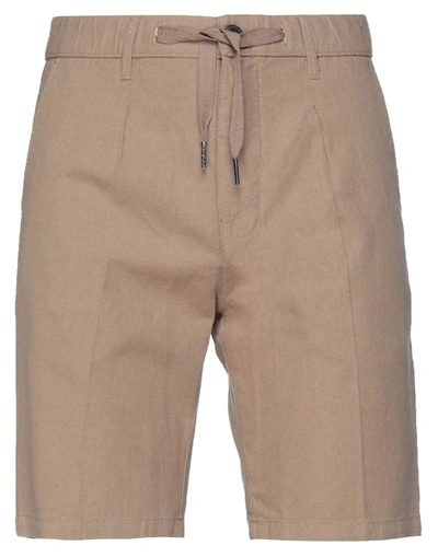 Yes Zee By Essenza Man Shorts & Bermuda Shorts Camel Size 30 Linen, Cotton In Beige