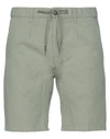 Yes Zee By Essenza Man Shorts & Bermuda Shorts Military Green Size 28 Linen, Cotton