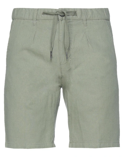 Yes Zee By Essenza Man Shorts & Bermuda Shorts Military Green Size 28 Linen, Cotton In Green