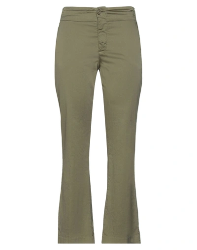 European Culture Pants In Military Green