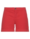 Kaos Jeans Woman Shorts & Bermuda Shorts Red Size 26 Cotton, Elastane
