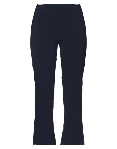Avenue Montaigne Cropped Pants In Dark Blue