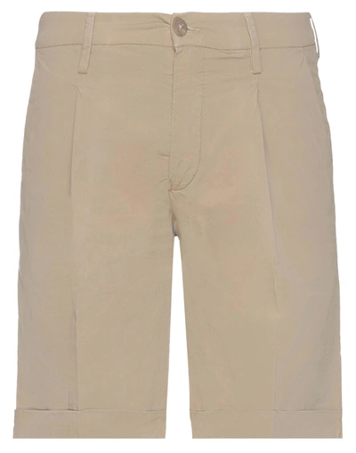 Michael Coal Man Shorts & Bermuda Shorts Khaki Size 32 Cotton, Elastane In Beige