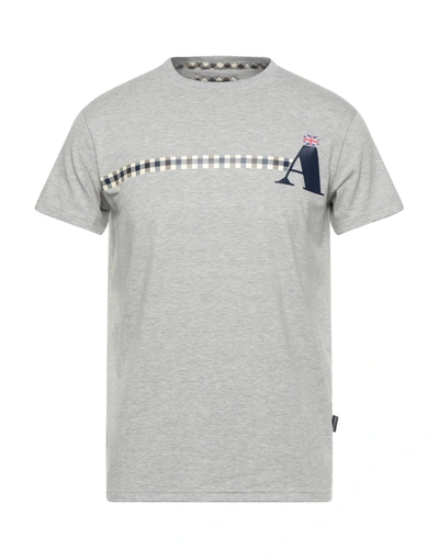 Aquascutum T-shirts Men's Gray T-shirt