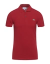 Lacoste Polo Shirts In Brick Red