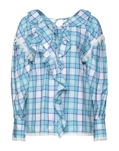 Msgm Shirts In Blue