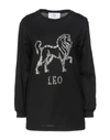 Alberta Ferretti Leo Embellished Long Sleeve Top In Black
