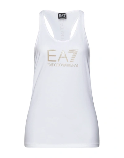 Ea7 Tank Tops In White