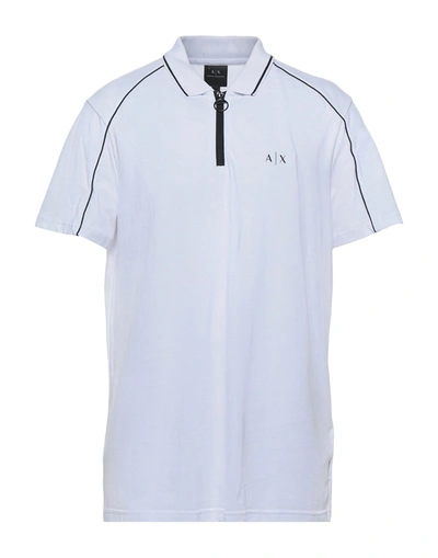 Armani Exchange Polo Shirts In White