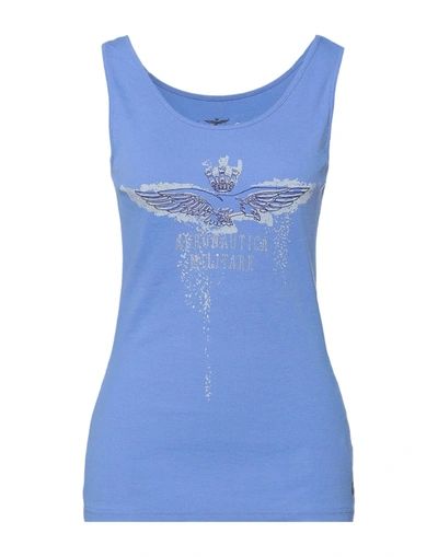 Aeronautica Militare Tank Tops In Light Purple