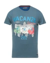 Yes Zee By Essenza T-shirts In Slate Blue