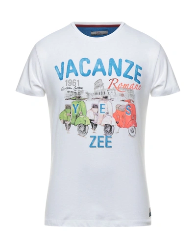 Yes Zee By Essenza T-shirts In White