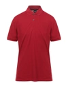 Hugo Boss Polo Shirts In Brick Red