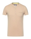 Yes Zee By Essenza T-shirts In Camel