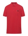 Ea7 Polo Shirts In Red