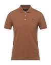 Lyle & Scott Polo Shirts In Camel