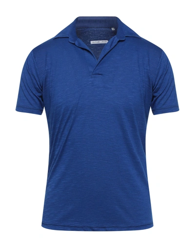 Grey Daniele Alessandrini Polo Shirts In Blue