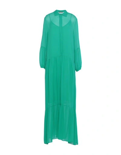 Space Simona Corsellini Long Dresses In Green